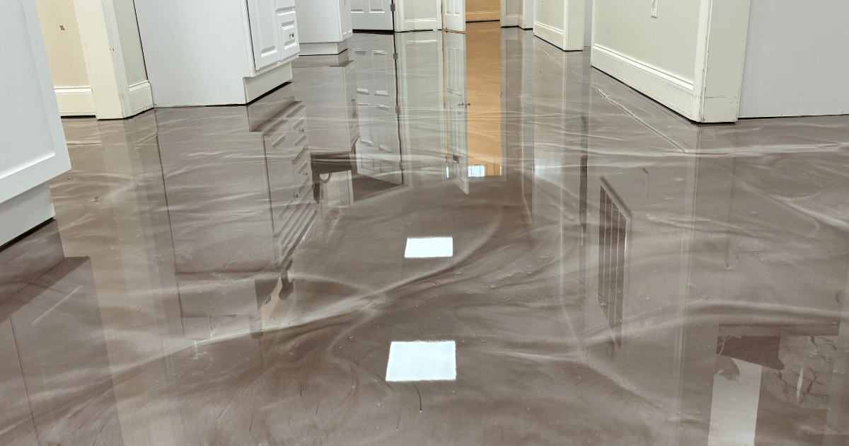 Metallic Mocha floor installation